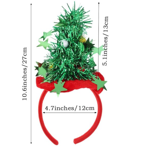 Christmas Headbands Women Xmas Deer Hair Hoop Glitter Reindeer Antlers Headband - Picture 4 of 7